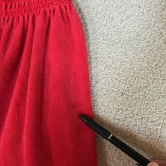 Vintage Juicy Couture Terry Cloth Dress Red, Authentic Y2K, Made in USA, Size L - Picture 9 of 11